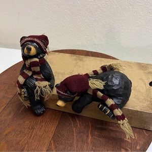 Pair of Winter 🐻 Bears. Home Decor.